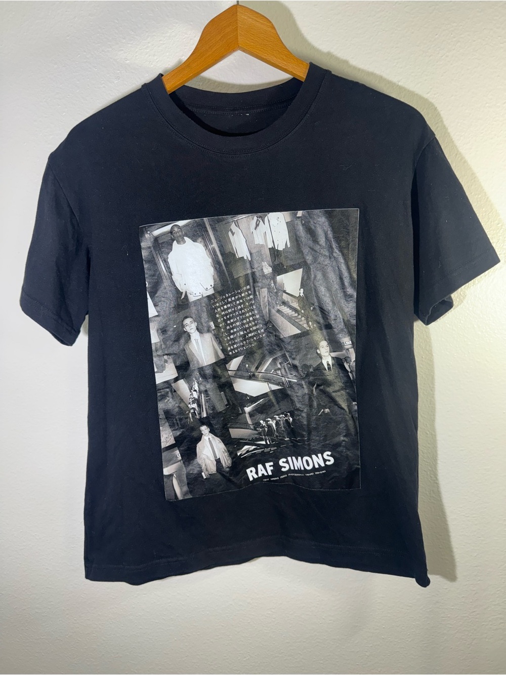Raf Simons Black Short Sleeve Photo Collage Tee